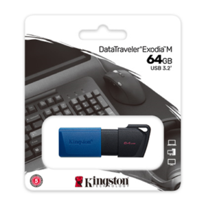 memoria usb 64gb, pendrive kingston, usb 3.2 gen 1, data traveler exodia, memoria portátil,