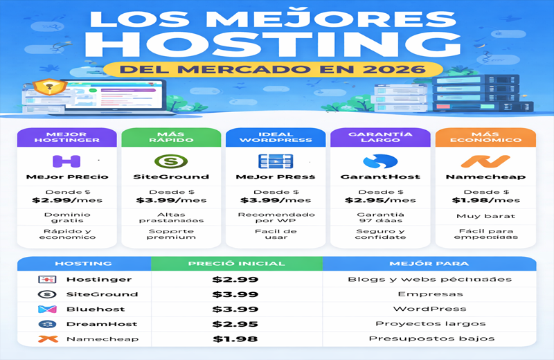 mejor hosting para WordPress 2026