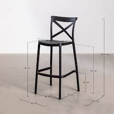 Taburete Duralon Modelo X resistente y liviano, ideal para cocina, bar o exterior.