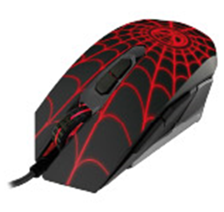 Mouse Gamer Xtech Marvel Spider-Man USB 7 Botones 2400 DPI con Luces LED Rojas y DPI Ajustable