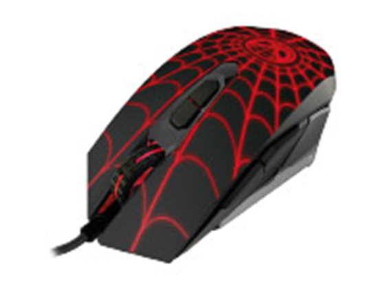 Mouse Gamer Xtech Marvel Spider-Man USB 7 Botones 2400 DPI con Luces LED Rojas y DPI Ajustable