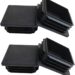 Tapones Cuadrados de Plástico Negro para Tubos Metálicos | Protectores Antideslizantes y Antipolvo