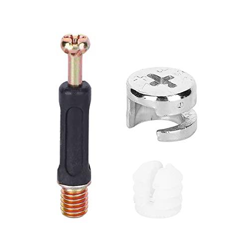 Herrajes de Conexión para Muebles 3 en 1 | Tornillo, Tuerca y Conector Excéntrico para Melamina y MDF