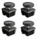 Juego de Pies Niveladores Ajustables para Tubo Cuadrado 40 × 40 mm | Kit con Inserto Metálico