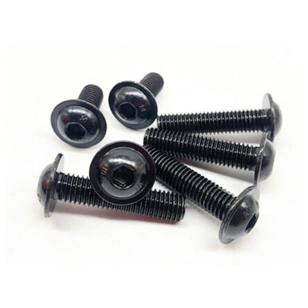 Tornillos Allen de Cabeza Botón con Brida Acero Inoxidable 304 Negro M6 Pack 4 unidades